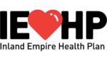 IEHP logo with the text "Inland Empire Health Plan" and a red heart symbol between I and HP.