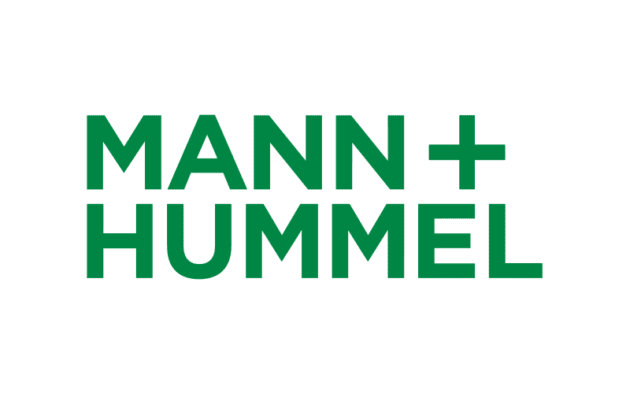 Text logo displaying "MANN+HUMMEL" in bold green letters on a white background.