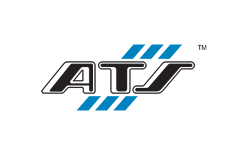 Logo featuring the letters "ATT" with a blue arrow design above and below.