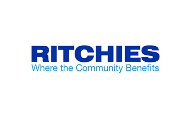 Blue Ritchies logo with the text "Where the Community Benefits" beneath it.