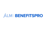 Blue text logo reads "ALM | BenefitsPRO" on a white background.