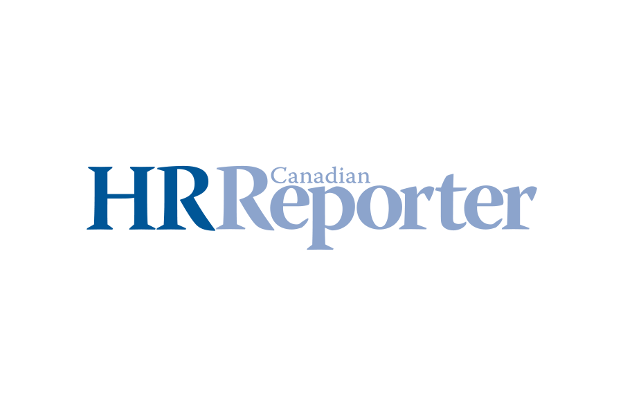 Logo of Canadian HR Reporter, featuring the text in two shades of blue.