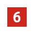 A red square with a white number 6 in the center.
