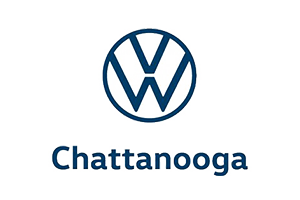 Volkswagen logo above the word "Chattanooga" in blue font.