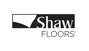 Shaw Floors logo featuring black and white design with the text "Shaw Floors.