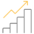 A two-colored mountain logo with a gray base and a yellow peak.