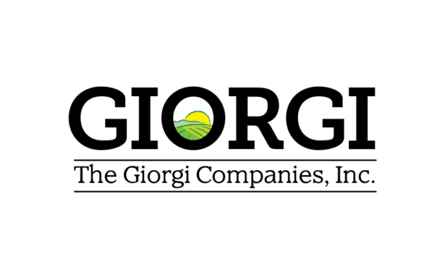 Logo of The Giorgi Companies, Inc., featuring the word "Giorgi" in bold black letters above an image of a sunrise over fields, with the company's full name below.