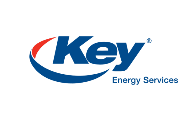 Logo of Key Energy Services featuring the word "Key" in blue with a red and blue swoosh, and "Energy Services" in smaller blue text below.