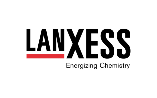 LANXESS logo with the tagline "Energizing Chemistry" below in black text. The "X" in LANXESS is stylized with a red underline.