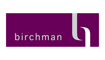 The image shows the Birchman logo with white text and design on a purple background.