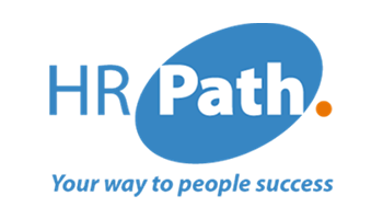 Logo featuring the text "HR Path" in a blue oval with "Your way to HR success" underneath.