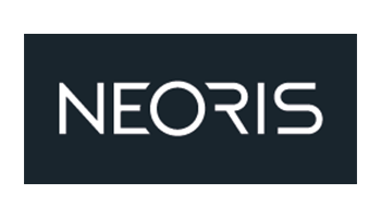 Black rectangle with the word "NEORIS" in white, modern, uppercase font centered inside.