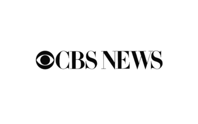 Bold black text spelling "CBS News" on a white background.