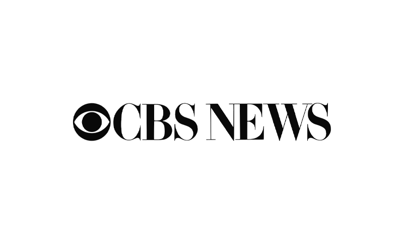 Bold black text spelling "CBS News" on a white background.