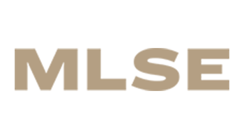 The image shows the letters "MLSE" in bold, tan-colored font on a transparent background.