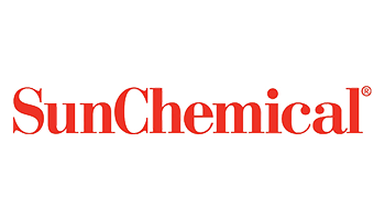The image shows the Sun Chemical logo in red text on a white background.