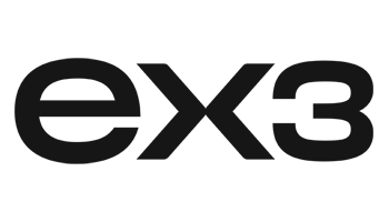 The image shows the text "ex3" in bold, black, lowercase letters on a white background.