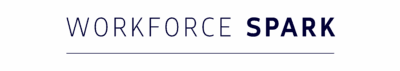 Text logo reading "WORKFORCE SPARK" with "SPARK" in bold capital letters, above a horizontal line, on a light gray background.